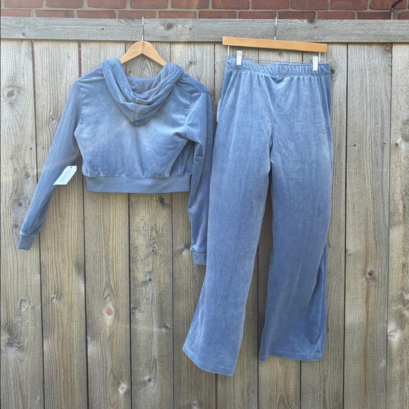 Better Together Blue Velour Tracksuit Three Piece Set - Picture 3 of 10